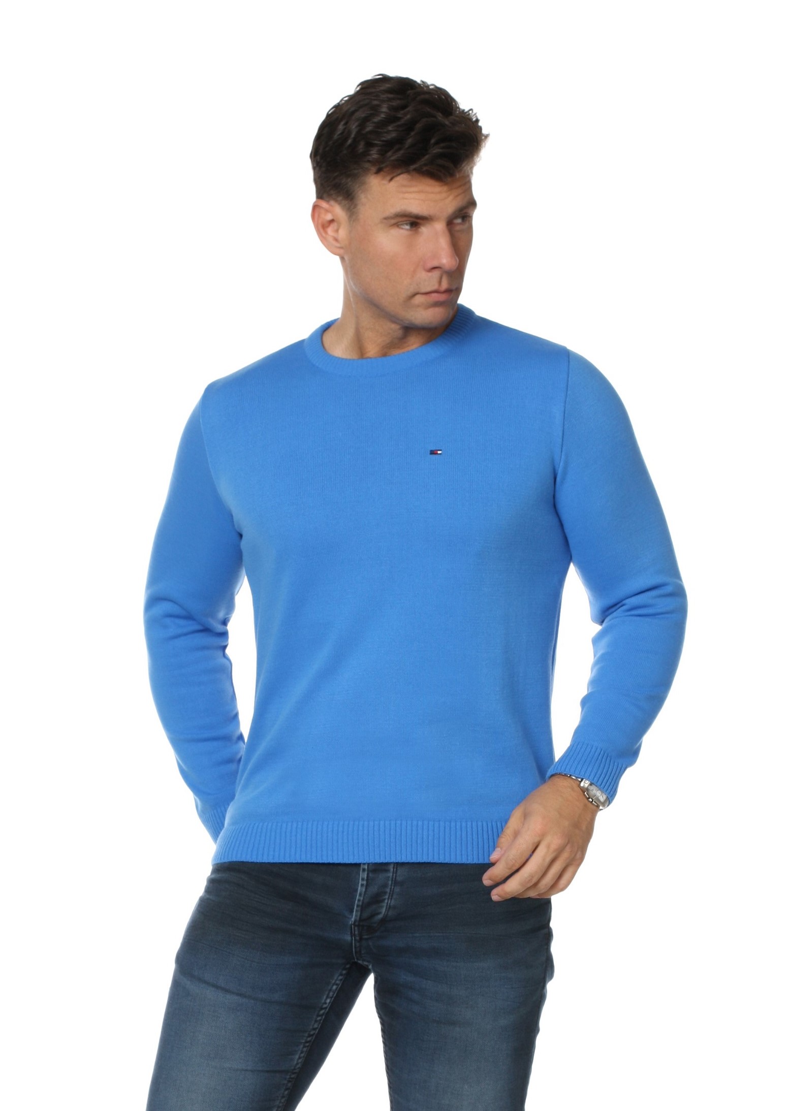 Sweter JOHN błękitny