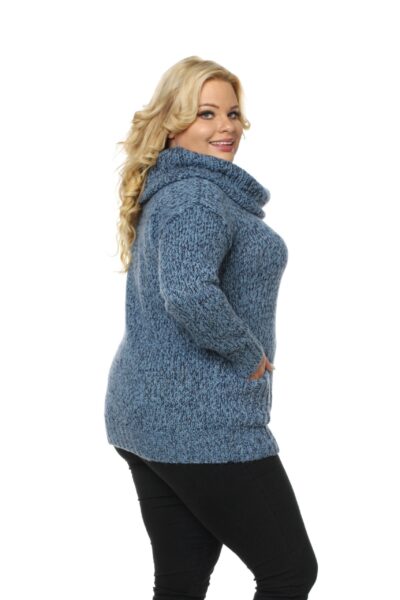 Sweter BELLA SIZE błękitny