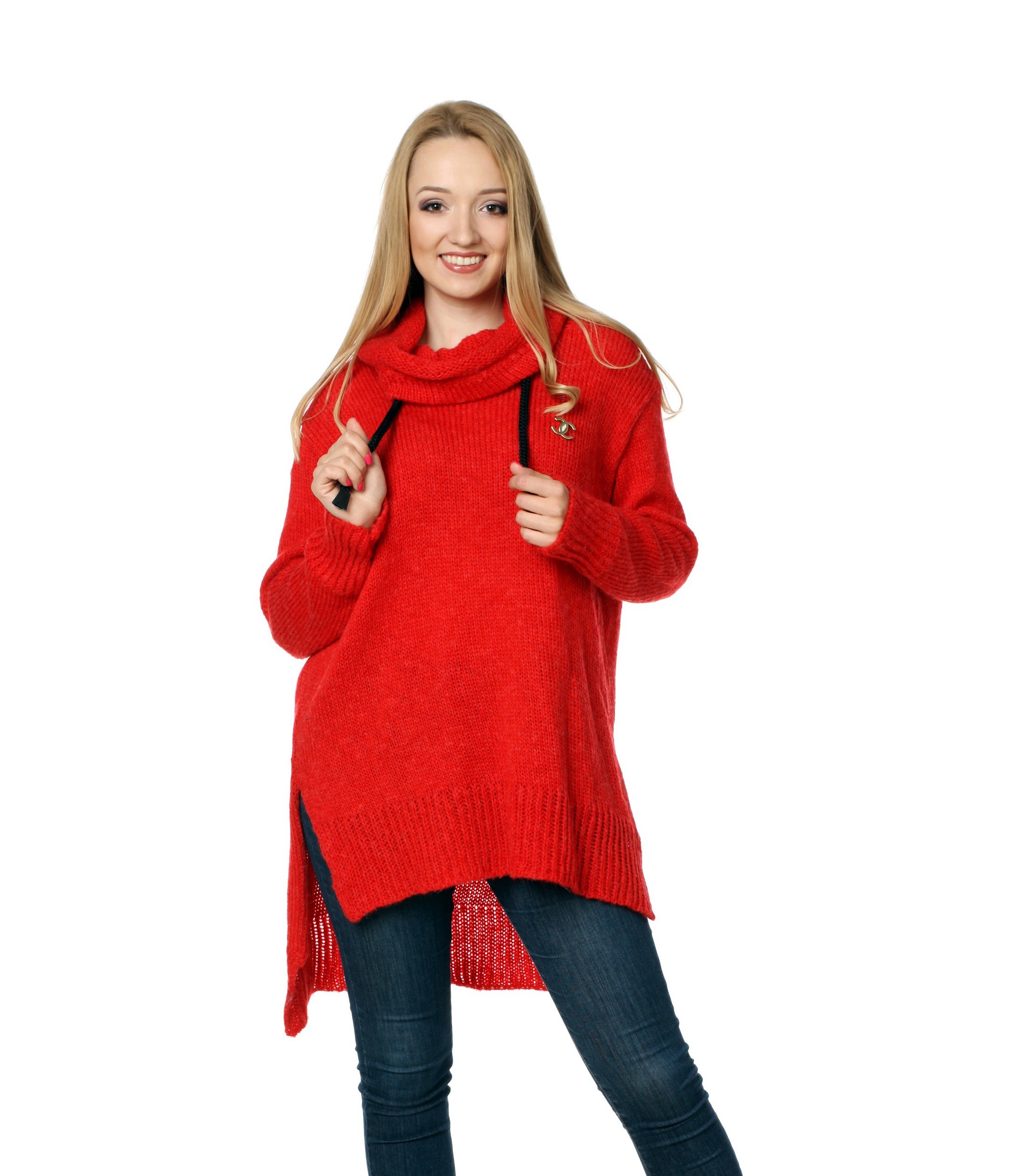 Sweter CHANEL czerwony
