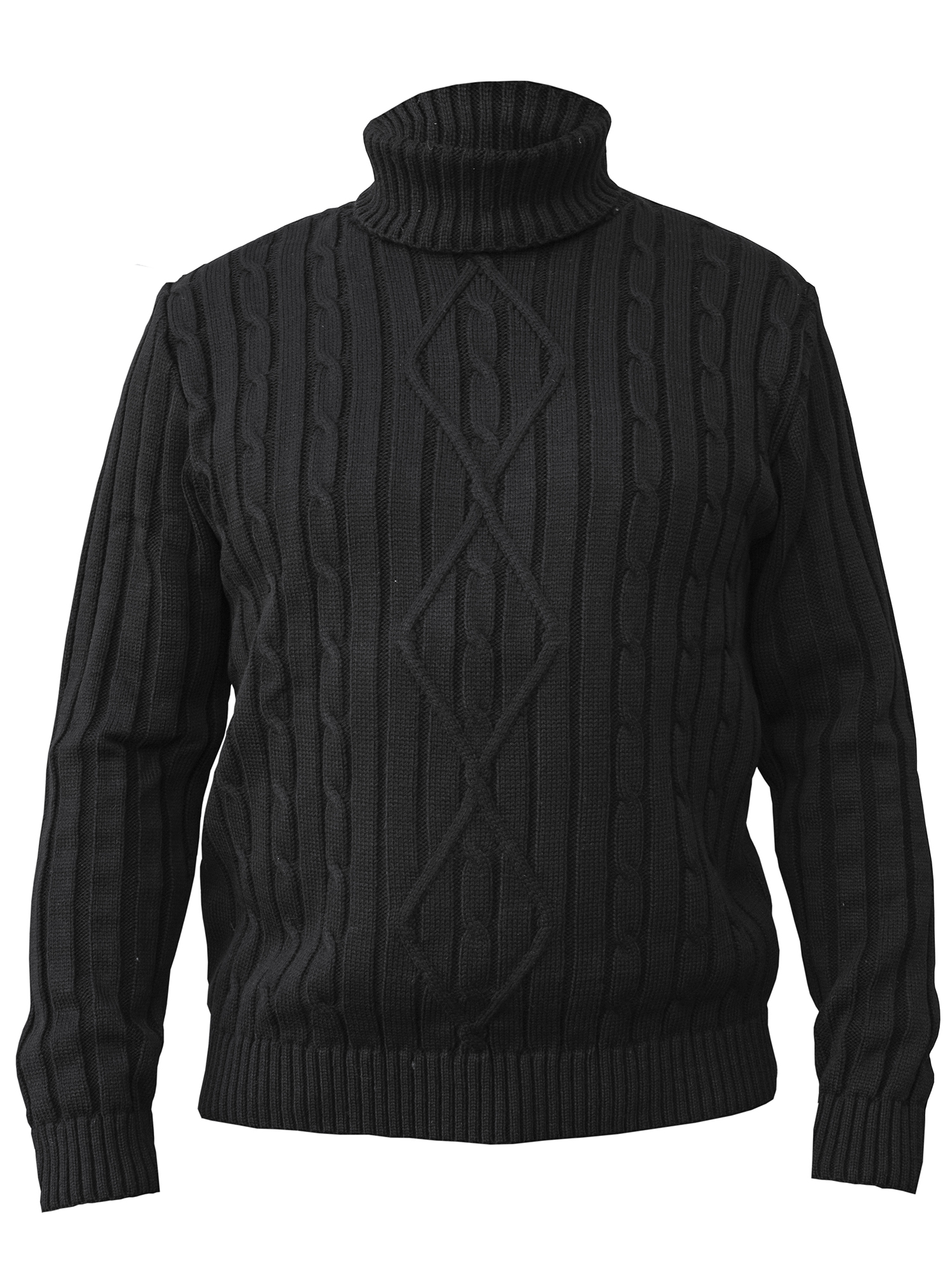 Golf męski sweter ciepły czarny